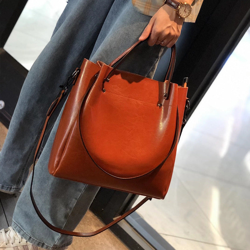Genuine Leather High-grade Large Capacity Shoulder Bag