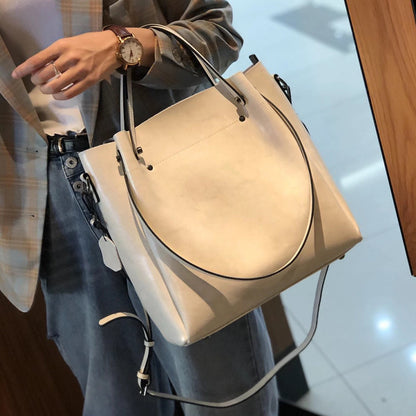 Genuine Leather High-grade Large Capacity Shoulder Bag