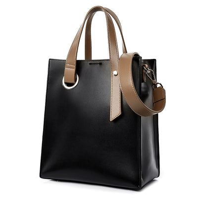 Casual Simple Portable Texture Wide Shoulder Strap Shoulder Bag