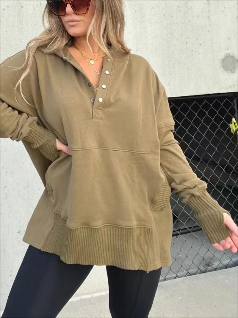 Loose Casual Thread Patchwork Top Women