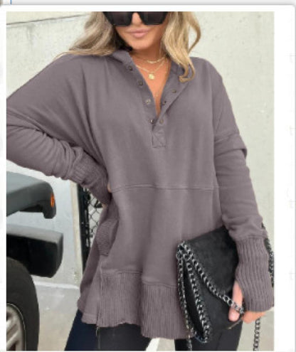 Loose Casual Thread Patchwork Top Women
