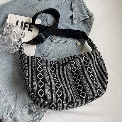 Large Capacity Ethnic Style New Fashion Crossbody Dumpling Bag Women