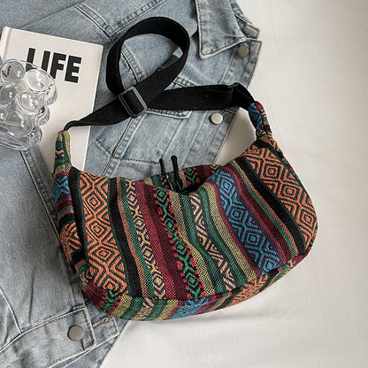 Large Capacity Ethnic Style New Fashion Crossbody Dumpling Bag Women